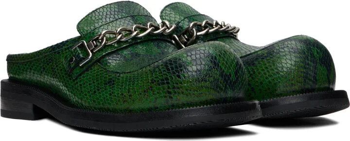 Martine Rose Green Chain Mules - Image 4