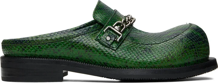 Martine Rose Green Chain Mules