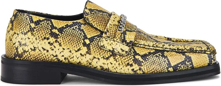 Martine Rose Square Toe Loafer in Yellow
