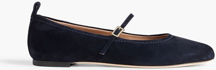 Martine suede Mary Jane flats