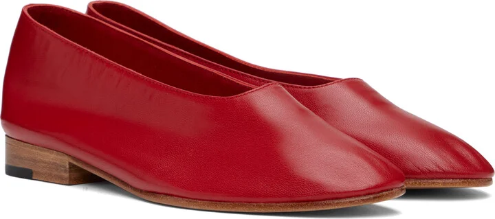 Martiniano Red Glove Ballerina Flats - Image 4