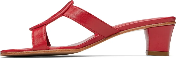 Martiniano Red Medalia Heeled Sandals - Image 3