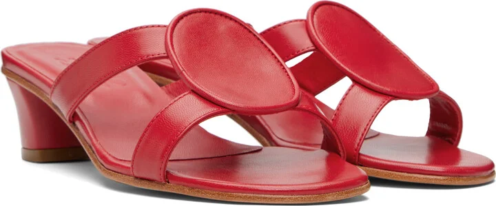 Martiniano Red Medalia Heeled Sandals - Image 4