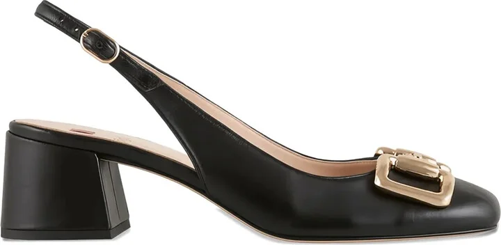 Mary buckle-embellished slingback pumps