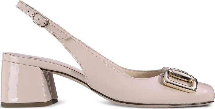 Mary horsebit-embellished block-heel slingback pumps - Image 2