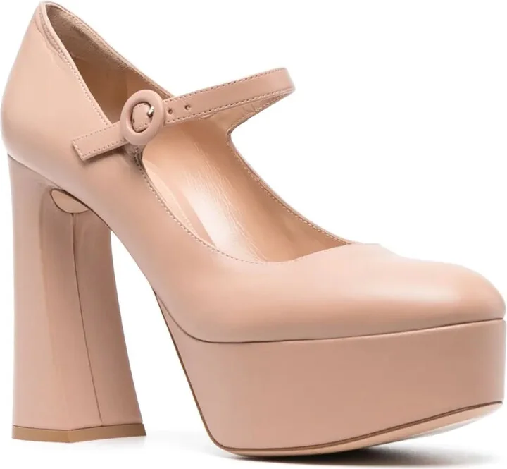 Mary Jane 130mm leather platform pumps - Image 2