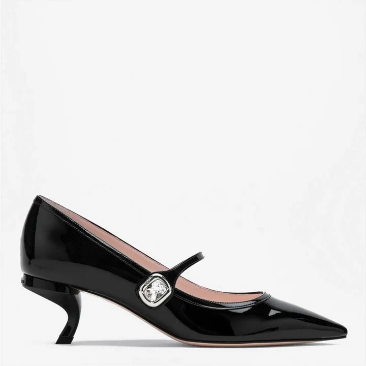 Mary Jane 55 Virgule Pumps in Patent Leather