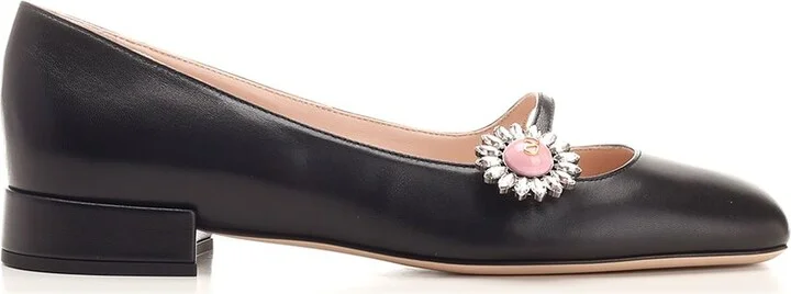 Mary Jane Ballet Flat Pumps Black