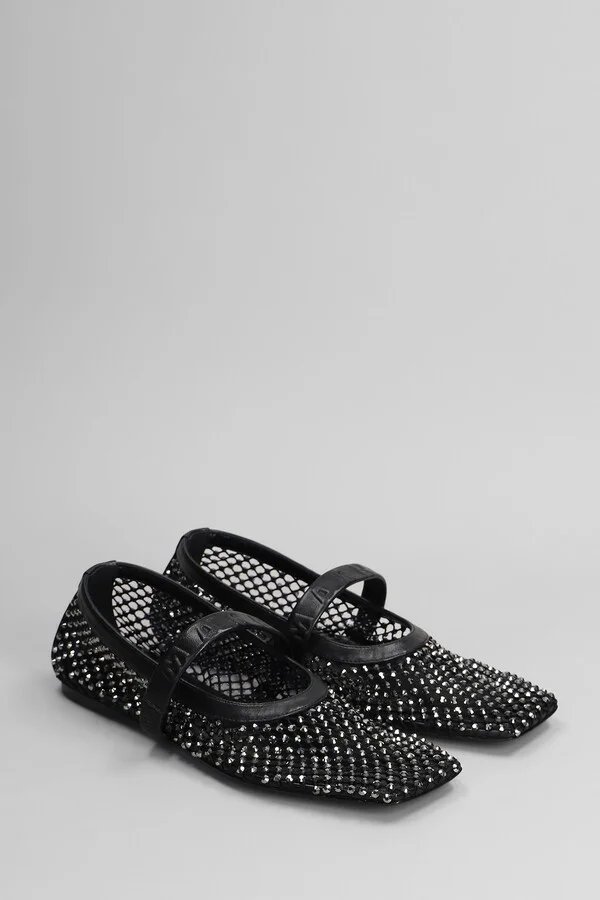 Mary Jane Ballet Flats In Black Polyuretan - Image 2