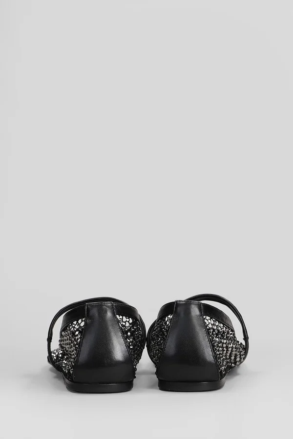Mary Jane Ballet Flats In Black Polyuretan - Image 4