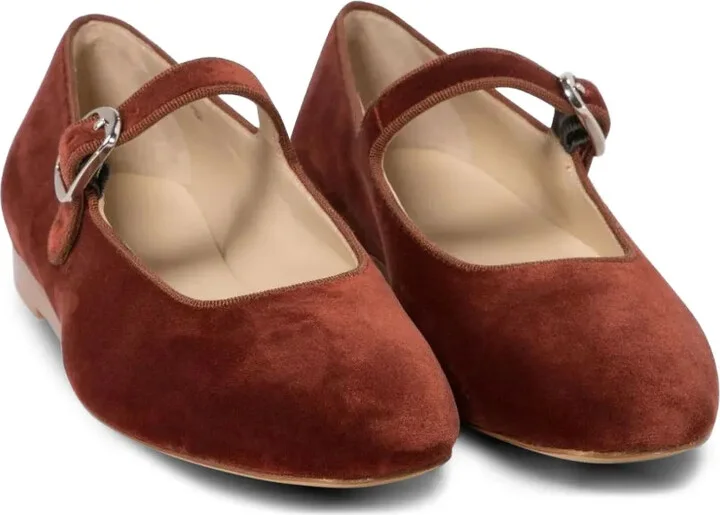 Mary Jane buckle velvet flats - Image 2