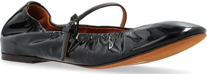 Mary Jane Glossy Buckle-strap Ballet Flats - Image 2