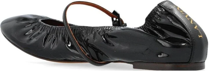 Mary Jane Glossy Buckle-strap Ballet Flats - Image 3