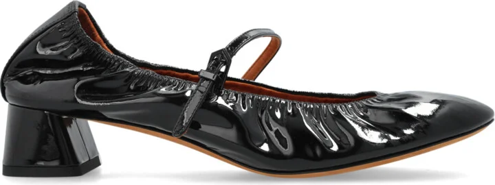 Mary Jane Heeled Shoes, , - Black