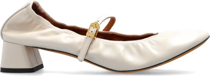 'Mary Jane' High Heels, , - Cream