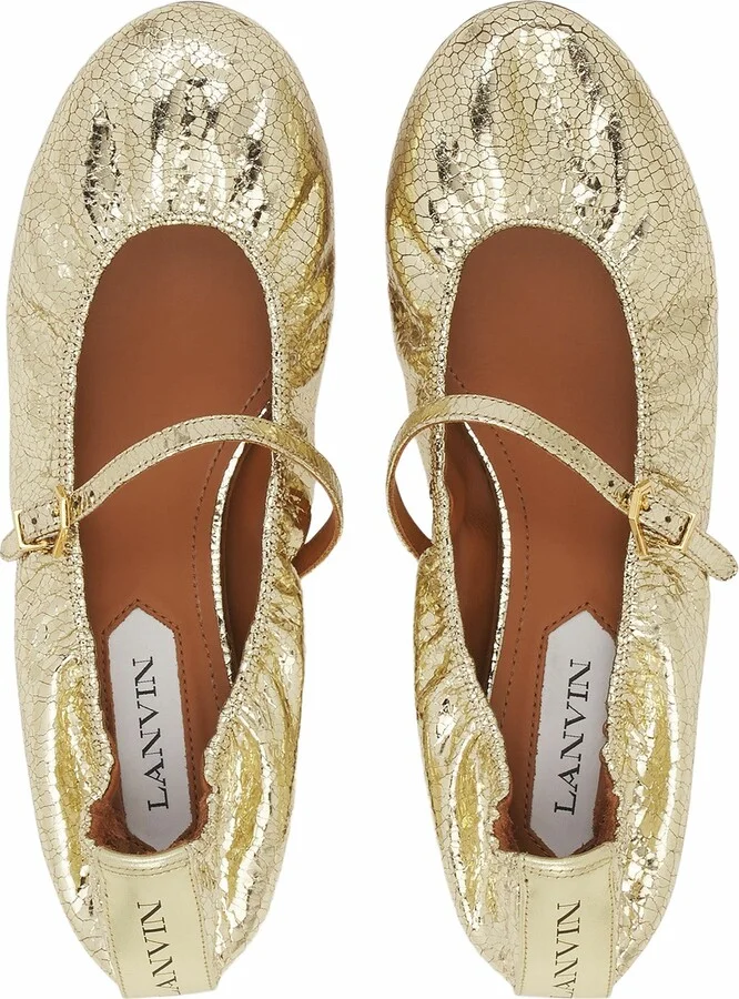 Mary Jane In Crackled Metallic Leather - Image 3