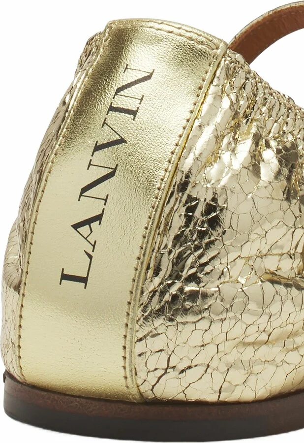 Mary Jane In Crackled Metallic Leather - Image 5