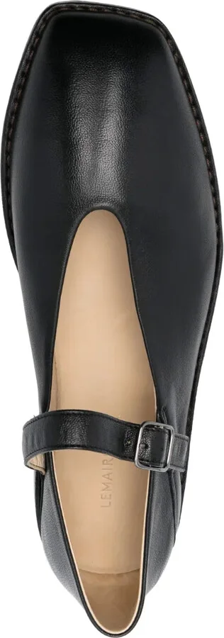 Mary Jane leather ballerina shoes - Image 4