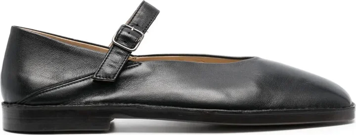 Mary Jane leather ballerina shoes