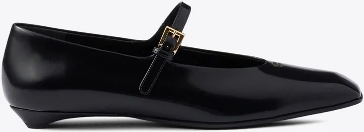 Mary-Jane Leather Ballet Flats