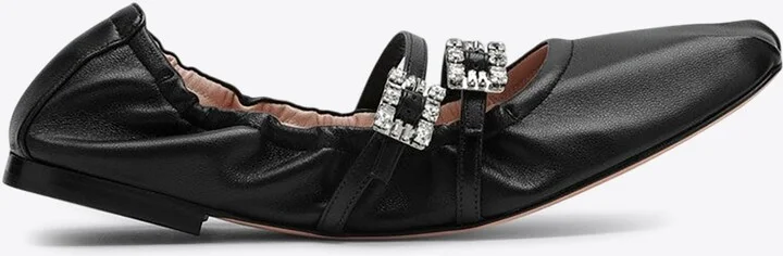 Mary-Jane Nappa Leather Ballet Flats