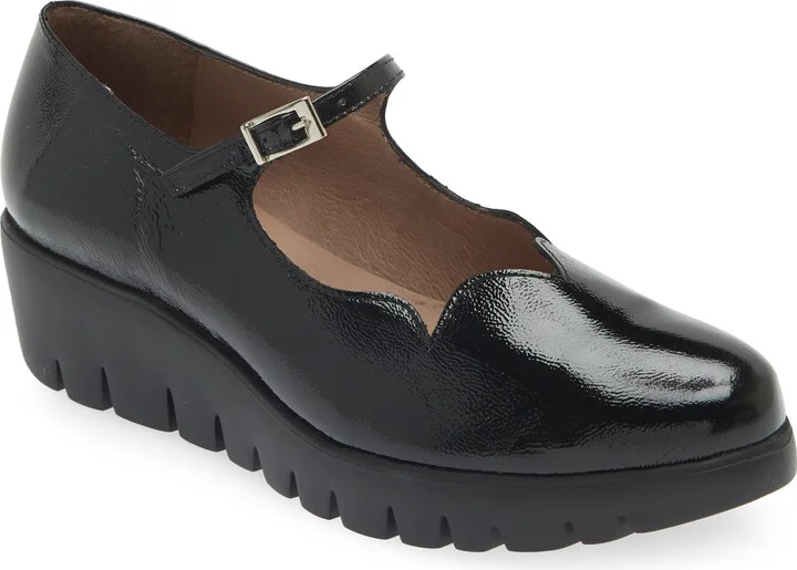 Mary Jane Platform Wedge Pump