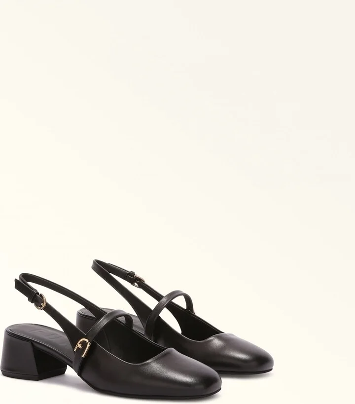 Mary Jane Shoes In Black Leather