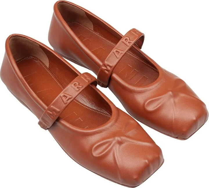 Mary Jane Shoes In Leather With Embossed Bow - Image 3