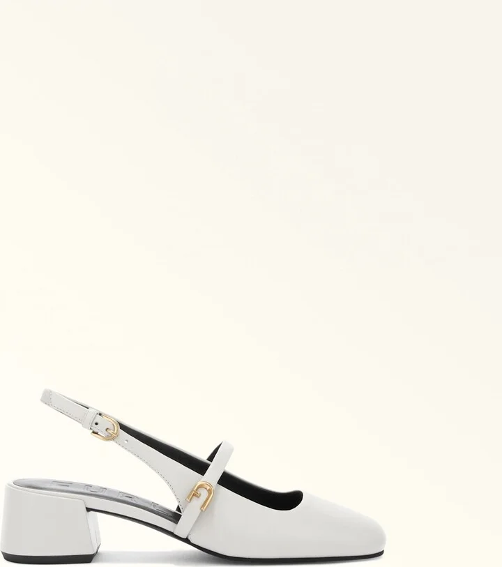Mary Jane Shoes In Marshmallow Color Leather - Image 2