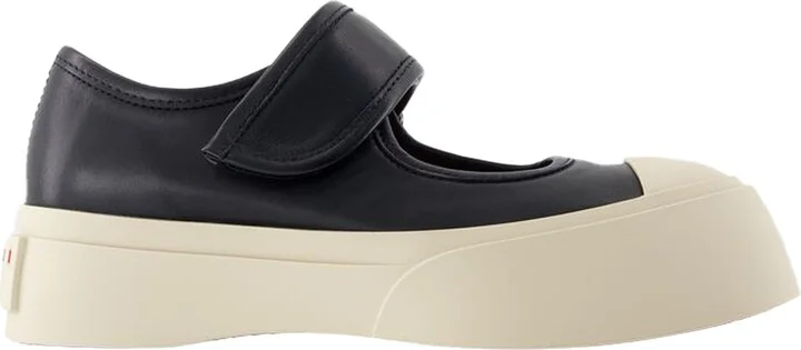 Mary Jane Sneakers - Marni - Leather - Black