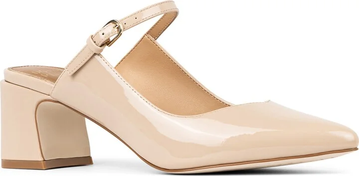 Mary Jane Strap Mule Pump