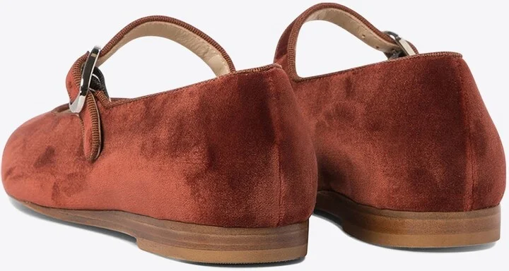 Mary-Jane Velvet Ballet Flats - Image 3