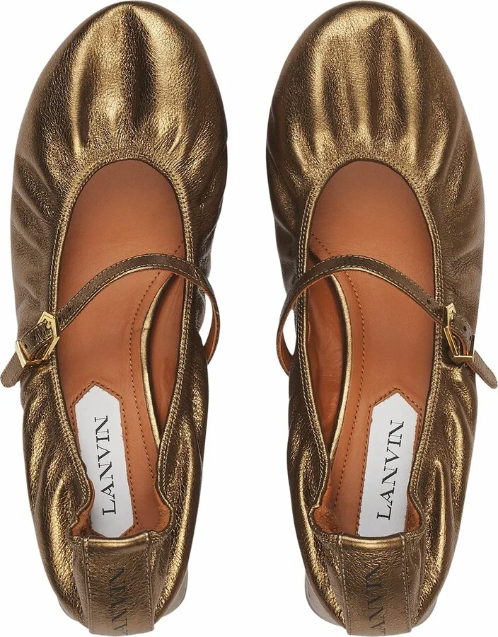 Mary Janes With Metallic Leather Heels - Image 3