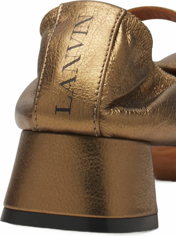 Mary Janes With Metallic Leather Heels - Image 5