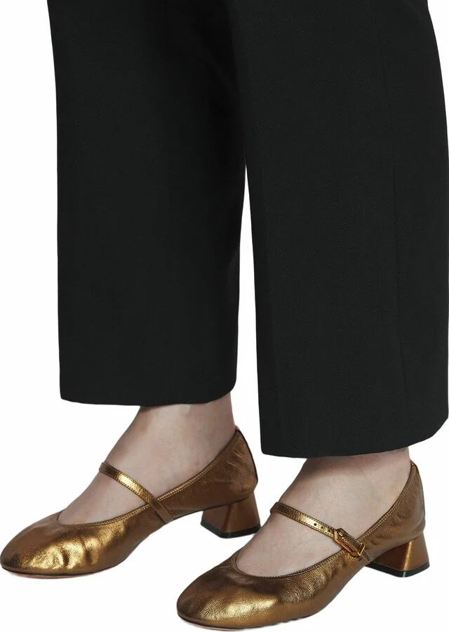 Mary Janes With Metallic Leather Heels - Image 6