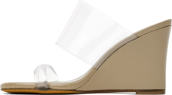 Maryam Nassir Zadeh Beige Olympia Wedge Heeled Sandals - Image 3