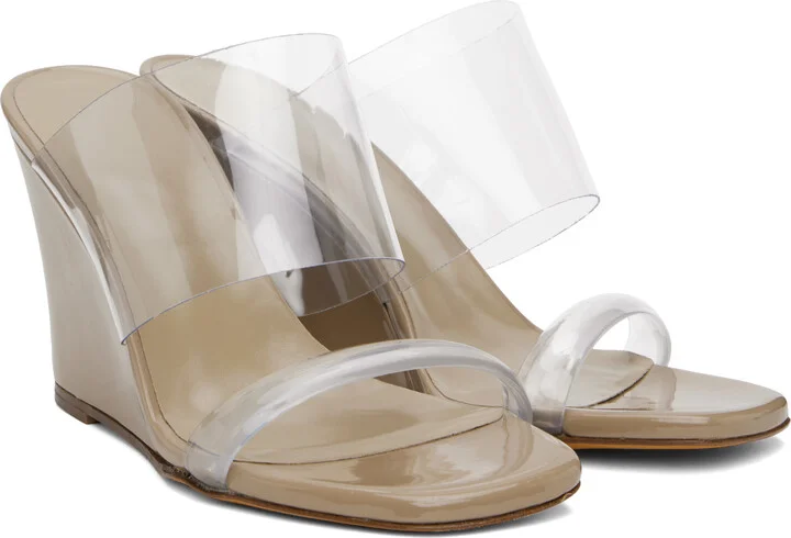 Maryam Nassir Zadeh Beige Olympia Wedge Heeled Sandals - Image 4
