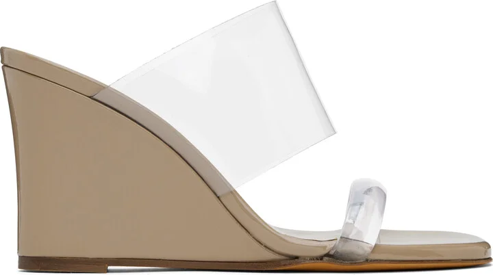 Maryam Nassir Zadeh Beige Olympia Wedge Heeled Sandals
