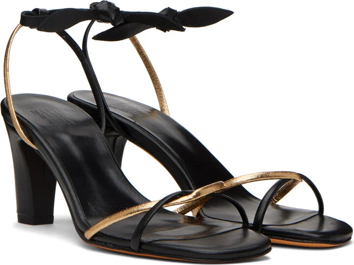 Maryam Nassir Zadeh Black & Gold Riley Heels - Image 4