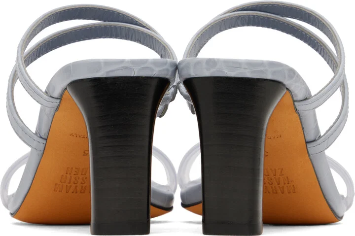Maryam Nassir Zadeh Blue Croc Samantha Heeled Sandals - Image 2