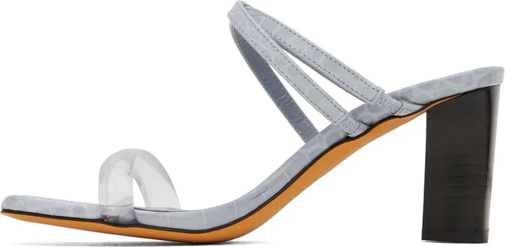 Maryam Nassir Zadeh Blue Croc Samantha Heeled Sandals - Image 3