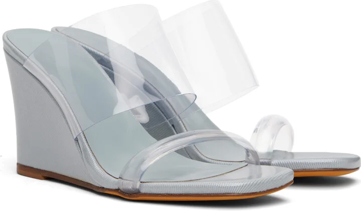 Maryam Nassir Zadeh Blue Olympia Wedge Heeled Sandals - Image 4
