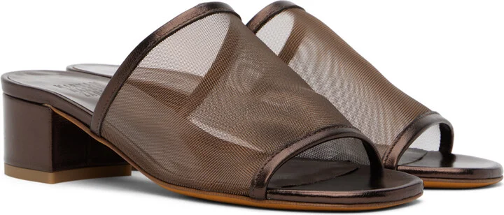 Maryam Nassir Zadeh Bronze Sophie Slides - Image 4