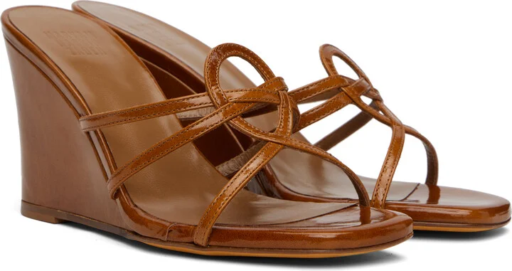 Maryam Nassir Zadeh Brown Opera Wedge Heeled Sandals - Image 4