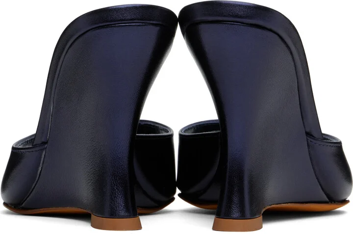 Maryam Nassir Zadeh Navy Lido Wedge Heeled Sandals - Image 2