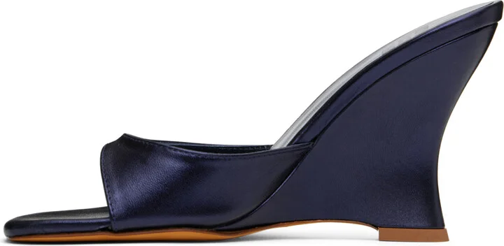 Maryam Nassir Zadeh Navy Lido Wedge Heeled Sandals - Image 3