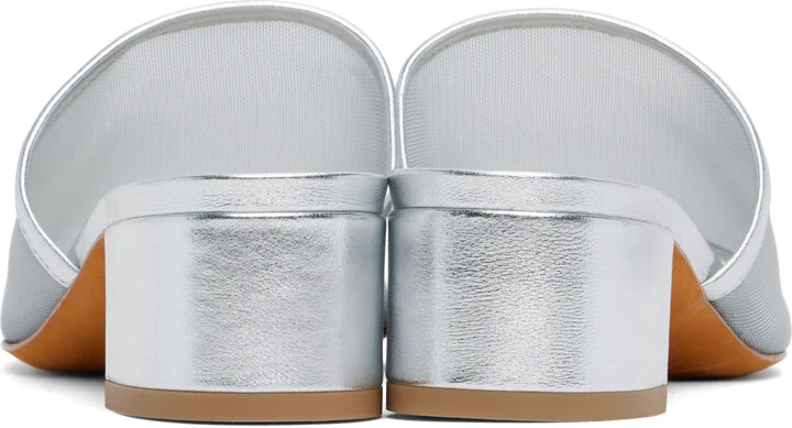 Maryam Nassir Zadeh Silver Sophie Slide Heeled Sandals - Image 2