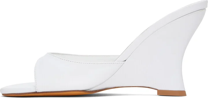 Maryam Nassir Zadeh White Lido Wedge Heeled Sandals - Image 3