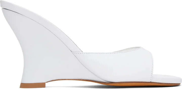 Maryam Nassir Zadeh White Lido Wedge Heeled Sandals