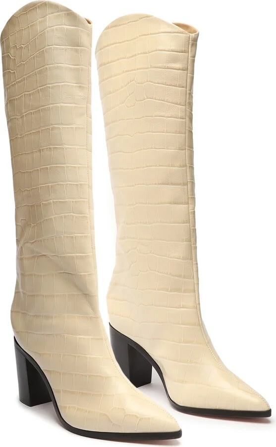 Maryana Pointed Toe Block Heel Knee High Boot - Image 8